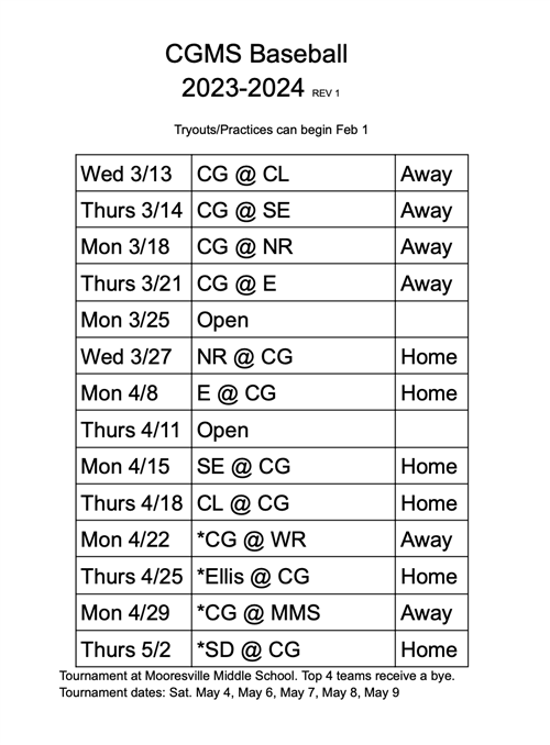 Athletics / Athletic Schedules